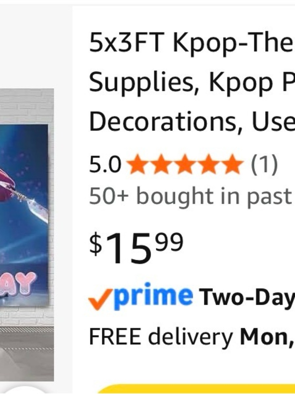 K-pop Korean Idol complete birthday party set - Picture 3 of 8